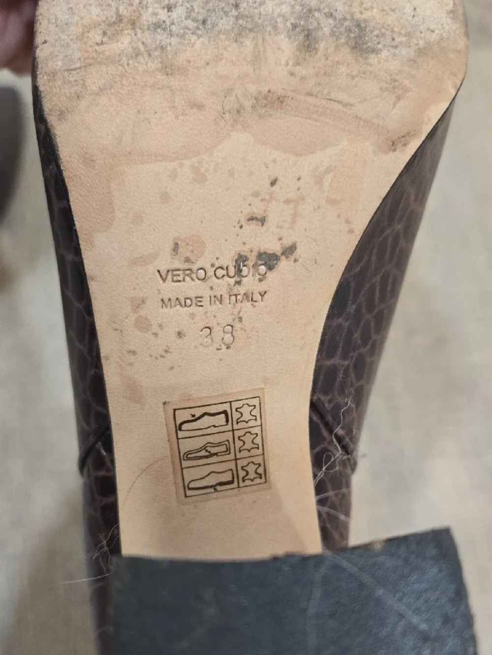 Paris Texas Brown Croc-Embossed Leather Ankle Boots